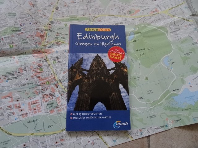 Edinburg, Schotland Highlands; anwb extra gids+ de landkaart, Europa, Ophalen of Verzenden, Zo goed als nieuw, Reisgids of -boek