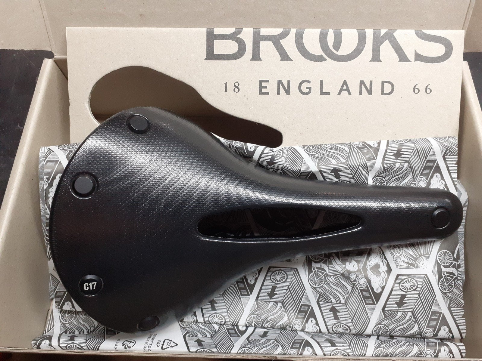 Brooks C17 Carved Cambium All Wheater, Ophalen of Verzenden, Zadel, Rubber, Brooks