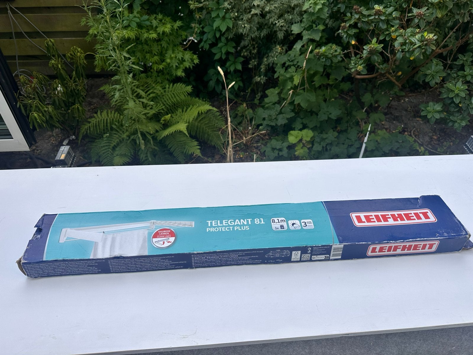 Leifheit Telegant 81 Protect Plus Wanddroogrek, Tuin en Terras, Droogmolens en Wasrekken, Ophalen, Nieuw, Wasrek