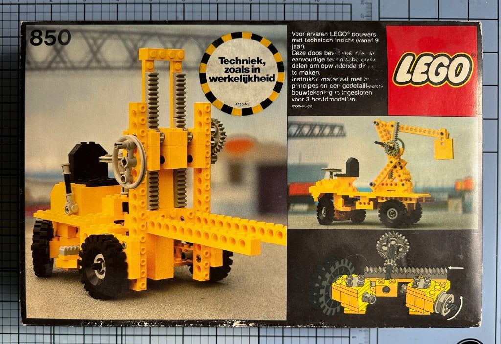 Lego Technic set 850 uit 1977 met doos en instructies, Compleet, Gebruikt, Lego, Ophalen of Verzenden