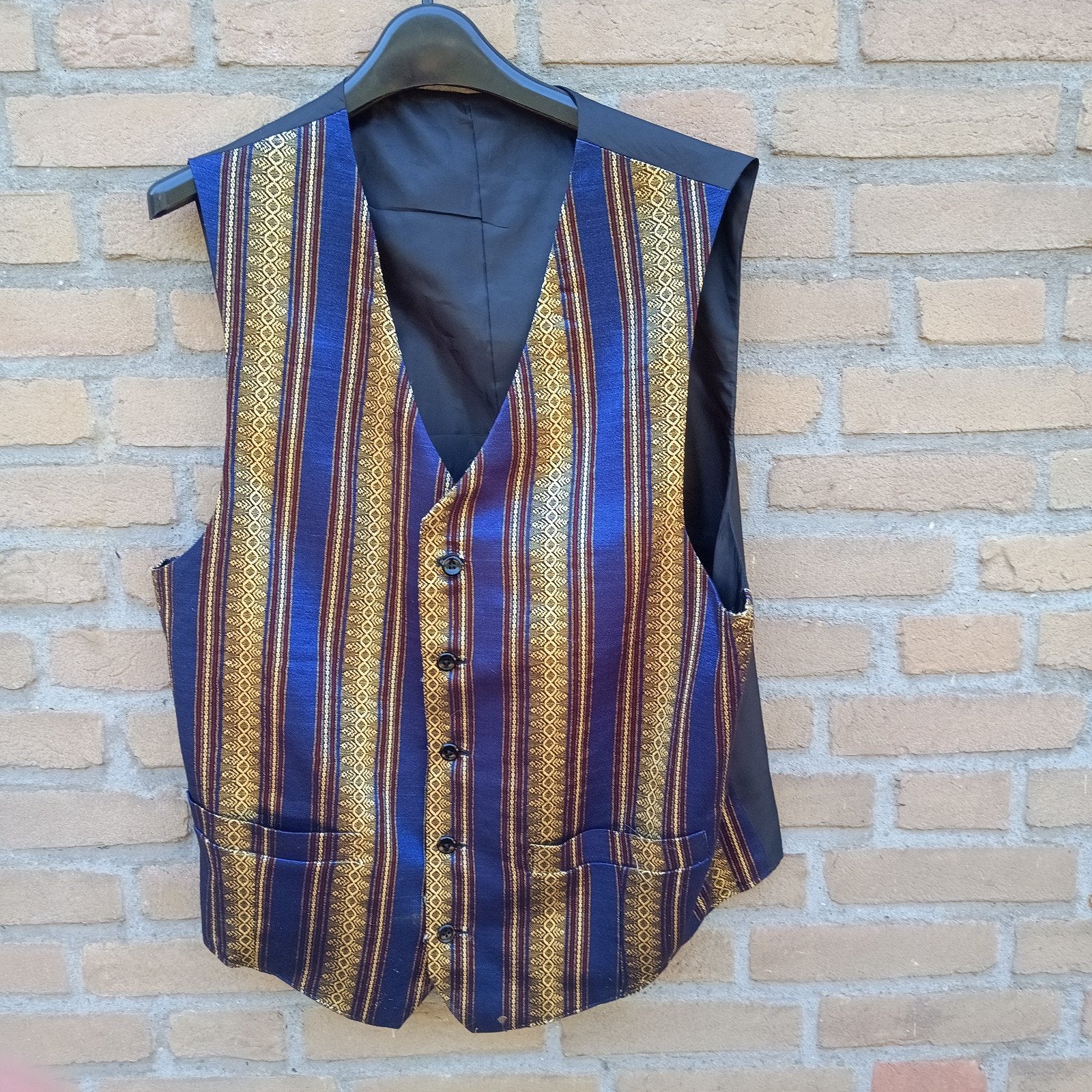 Tiroler trachten gilet maat 52 insnoerbaar goudpatroon, Ophalen of Verzenden, Zo goed als nieuw, Maat 52/54 (L), Kleding