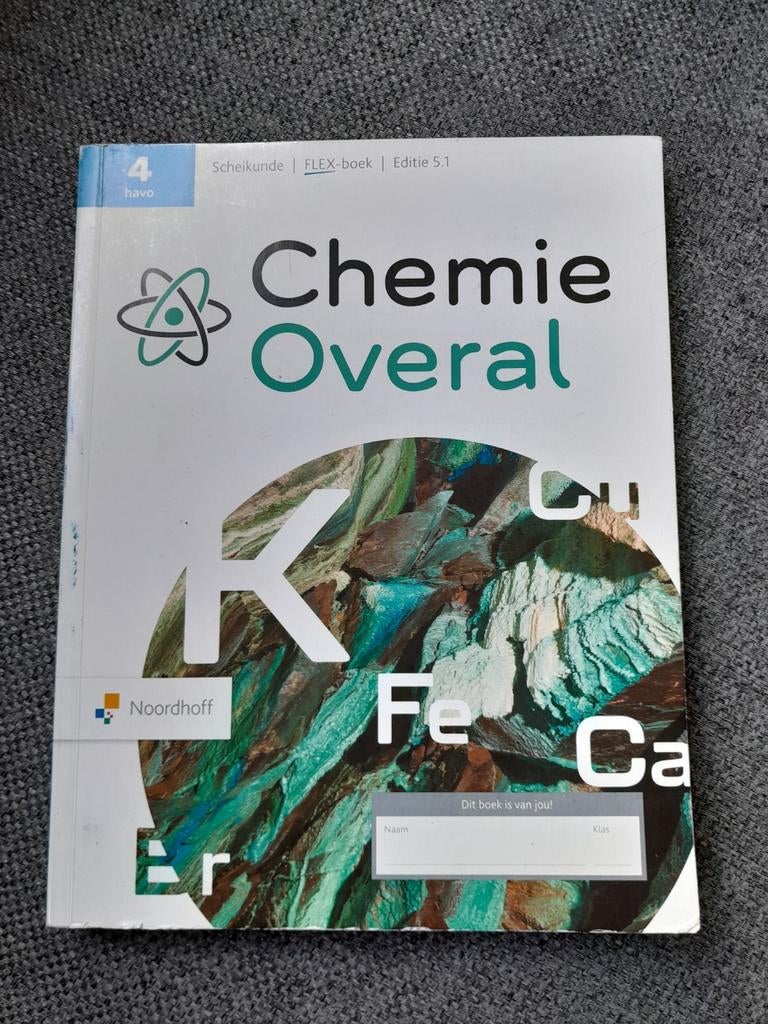 Chemie Overal 4 havo FLEX-boek Editie 5.1 Noordhoff, Boeken, Ophalen of Verzenden, Gelezen, HAVO, Scheikunde