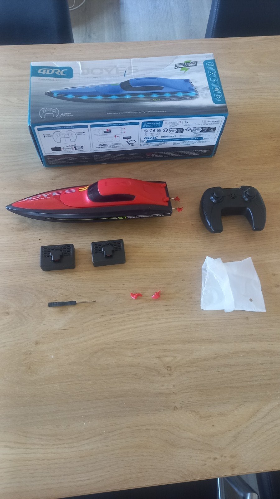 bestuurbare boot leuk om mee te spelen 20 kilometer per uur, Zo goed als nieuw, Onderdeel, RTR (Ready to Run), Overige schalen