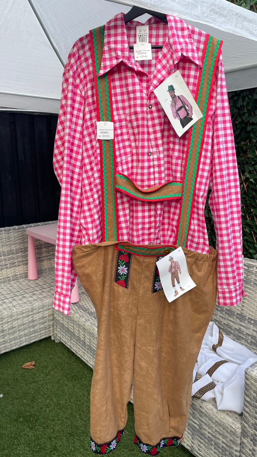 Tiroler set , blouse met broek XXL, Ophalen of Verzenden, Overige thema's, Kleding, Maat 56/58 (XL)