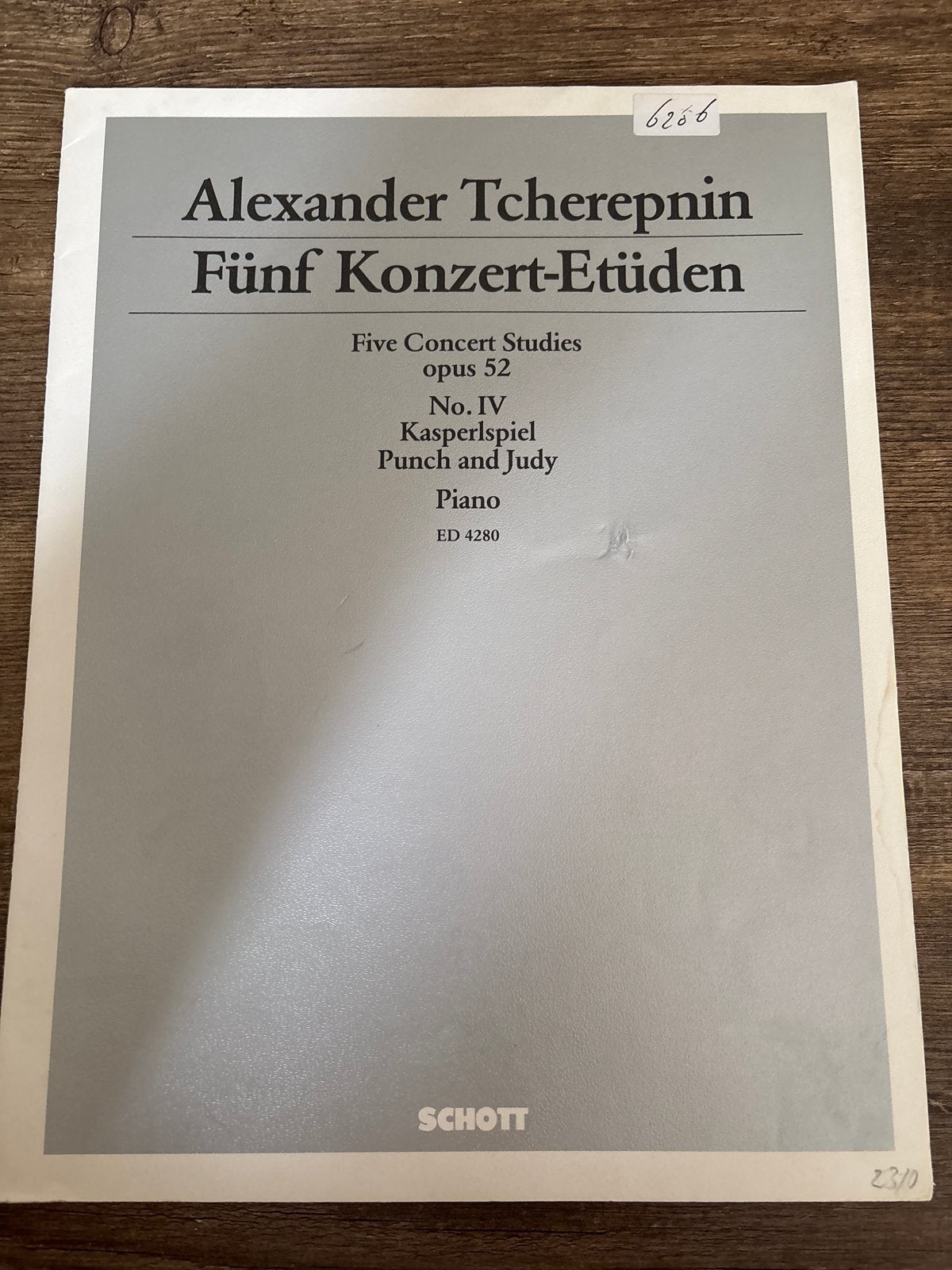 Alexander Tcherepnin Fünf Konzert-Etüden Piano, Gebruikt, Klassiek, Ophalen of Verzenden, Thema