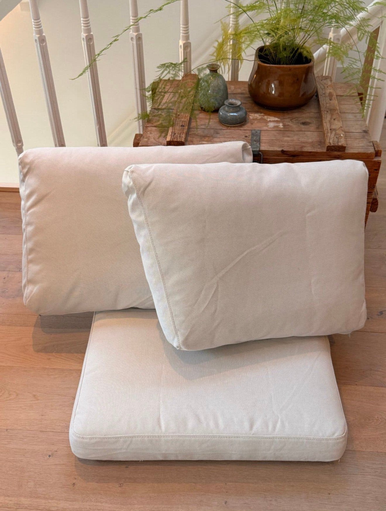 IKEA FRÖSÖN Buitenkussenhoezen – Beige – NIEUW, Ophalen of Verzenden, Zo goed als nieuw, Eenpersoons, Minder dan 150 cm