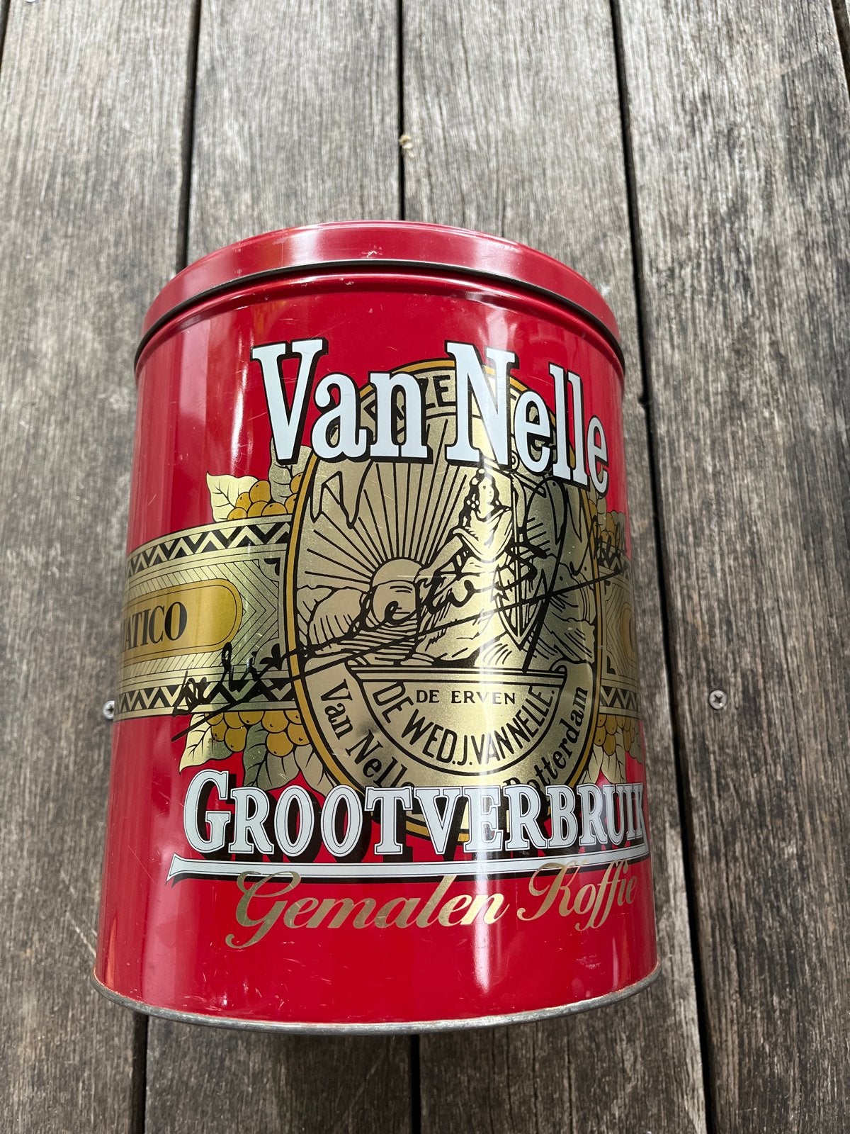 Vintage Van Nelle Grootverbruik Koffieblik - Verzamelobject, Ophalen of Verzenden, Gebruikt, Koffie, Van Nelle