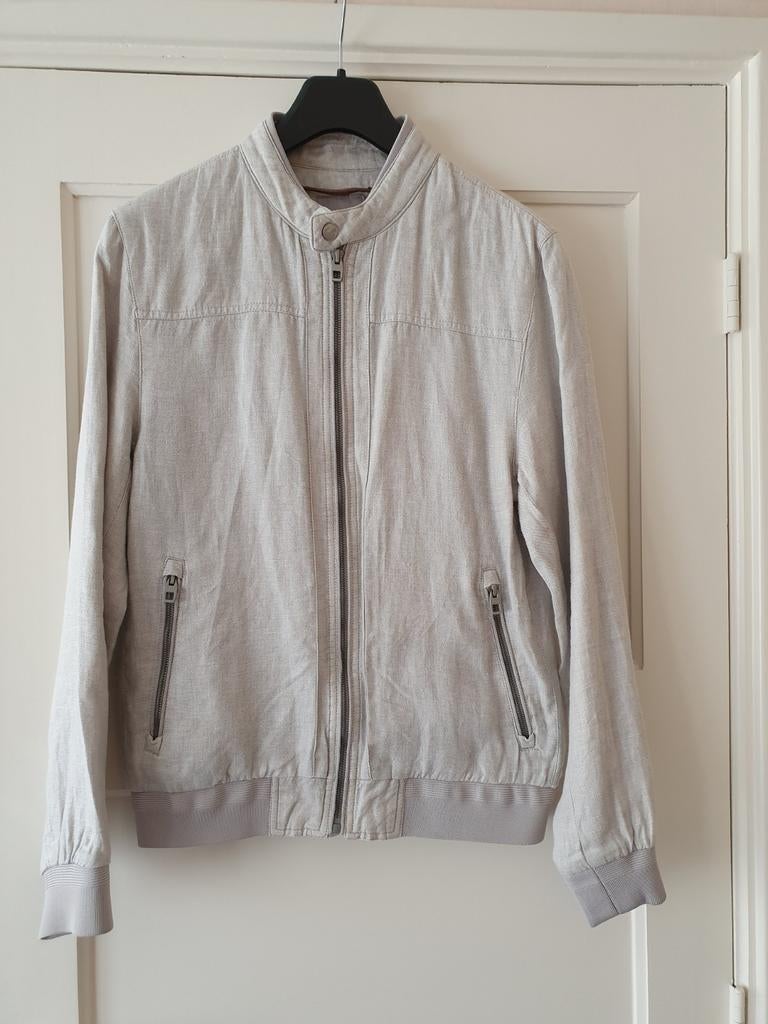 Zara Man Linnen Jasje Maat M - Zo goed als nieuw, Maat 48/50 (M), Beige, Ophalen of Verzenden, Zo goed als nieuw