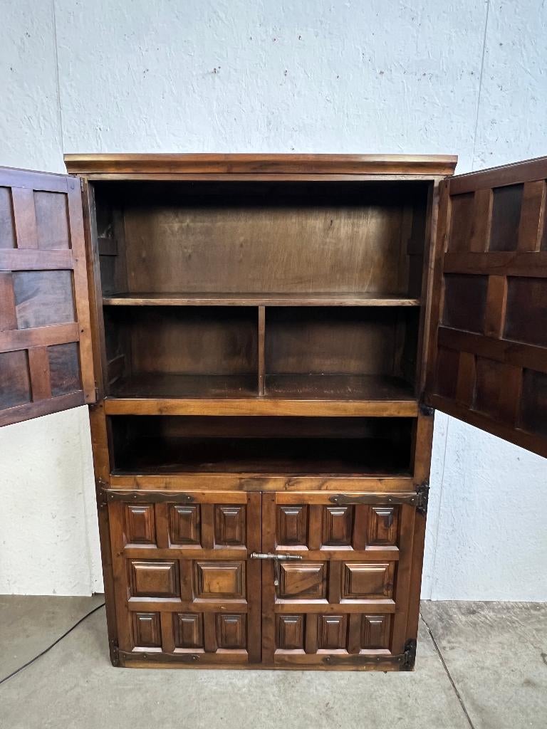 Vintage Spaanse Kast / Wandmeubel, Brutalistisch, 1960's, Ophalen, 100 tot 150 cm, Minder dan 150 cm, Onbekend