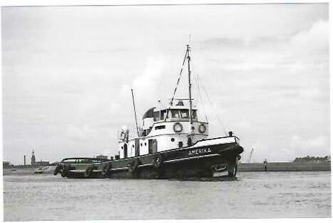 Sleepvaart, Verzamelen, Scheepvaart, Ophalen of Verzenden, Nieuw, Kaart, Foto of Prent