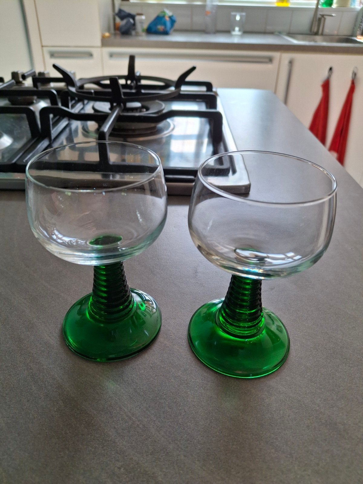 Twee vintage advocaat glazen, Antiek en Kunst, Ophalen of Verzenden