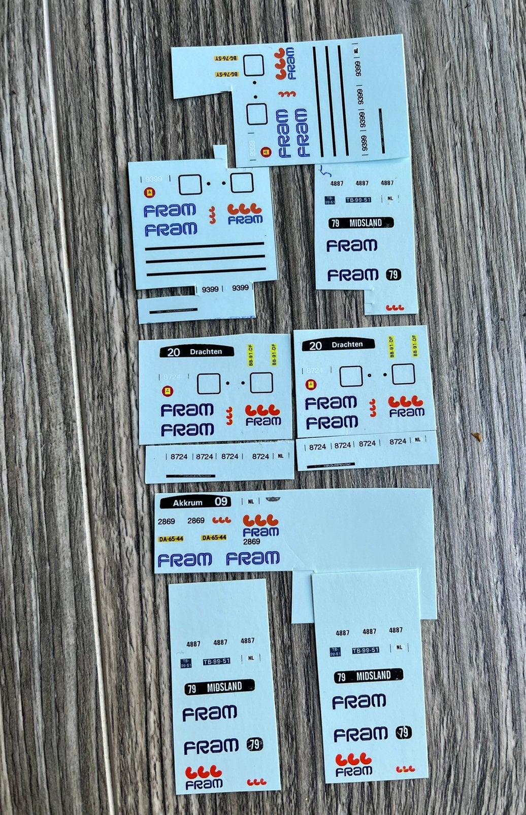 Hb model bus decals FRAM 1:87, Ophalen of Verzenden