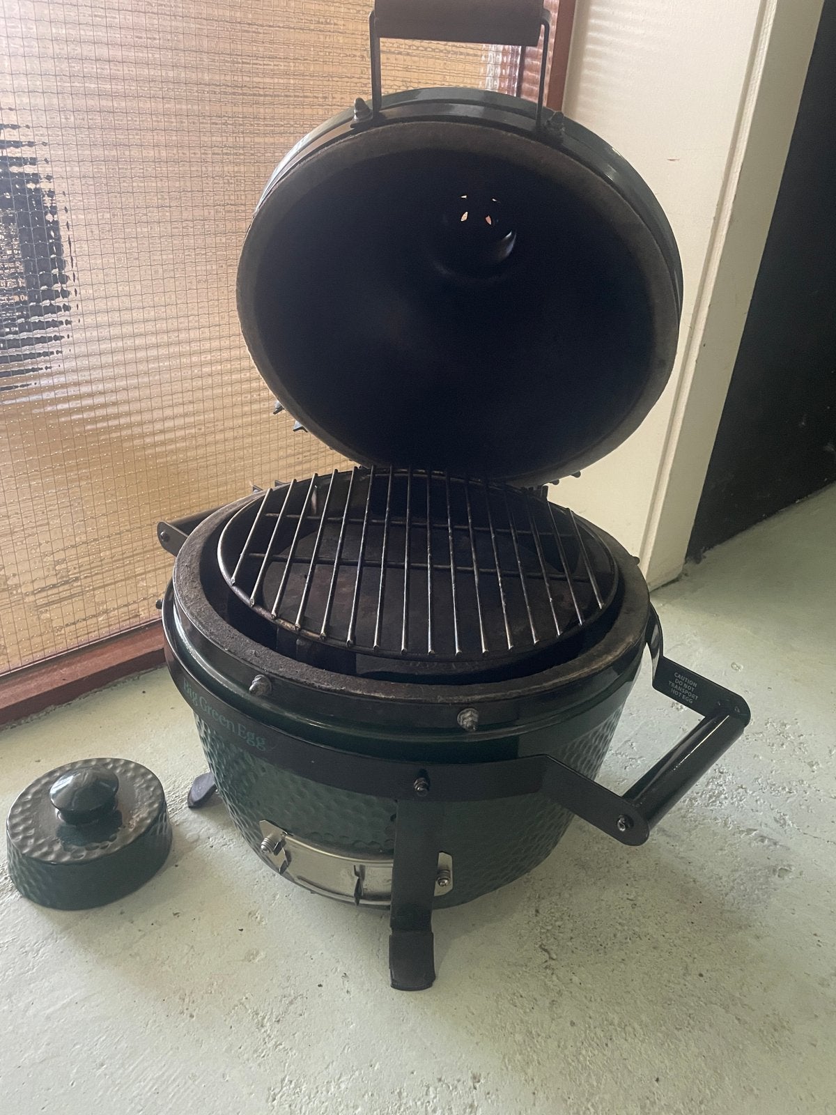 Big Green Egg MiniMax met accessoires en boeken, Ophalen, Gebruikt