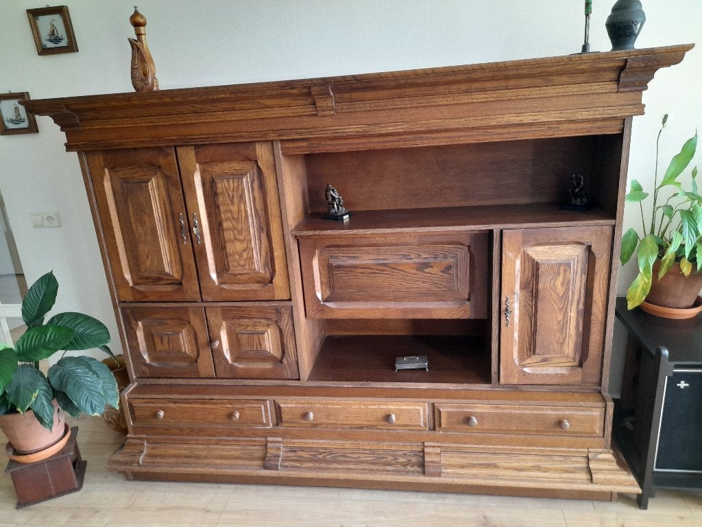 Massief houten kast - demonteerbaar, Ophalen, 150 tot 200 cm, 50 tot 75 cm, Gebruikt