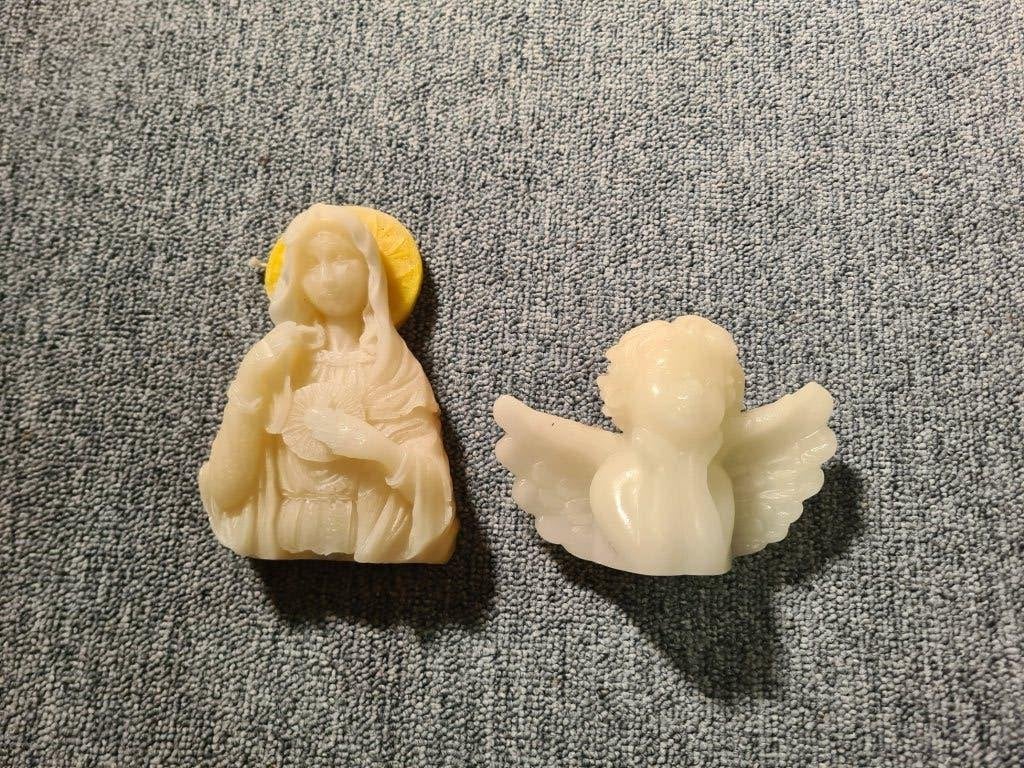 kaars - Maria en Engel, Huis en Inrichting, Woonaccessoires | Kandelaars en Kaarsen, Kunststof, Nieuw, Ophalen of Verzenden, Kaars