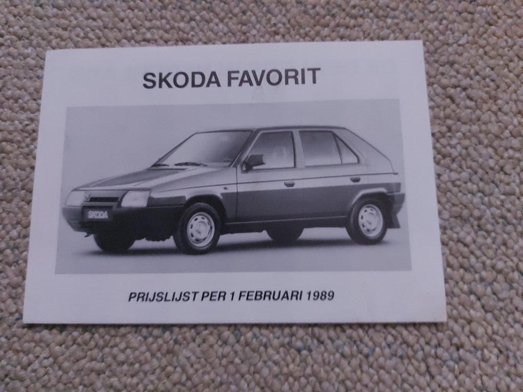 Prijslijst Skoda Favorit, Ophalen of Verzenden, Zo goed als nieuw, Overige merken