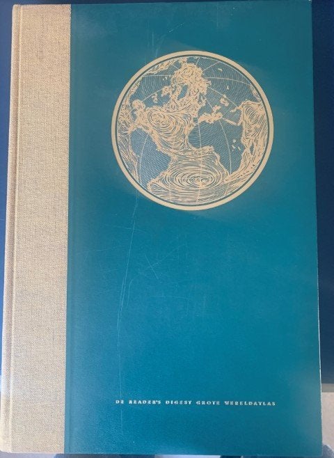 Grote Wereldatlas van Reader's Digest ,1965 + Azië kaart, Overige atlassen, Reader's Digest, Ophalen of Verzenden, Zo goed als nieuw