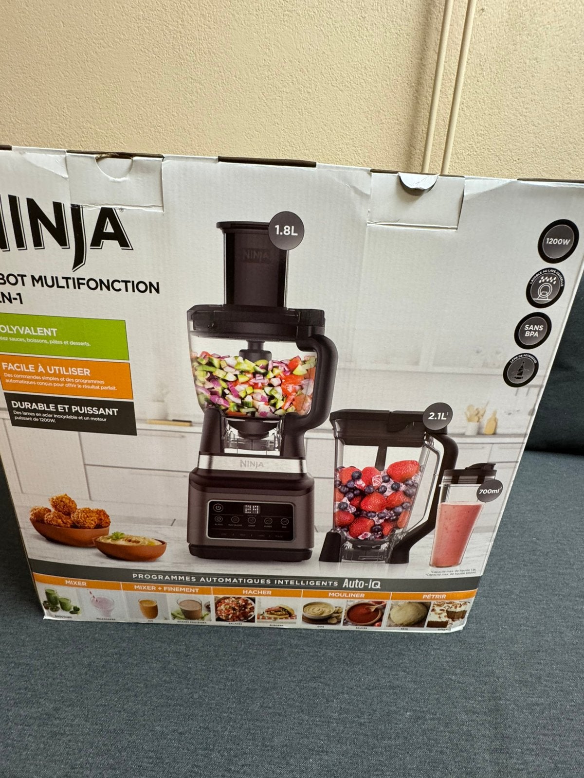 Nieuw Ninja Food, 4 liter of meer, Ophalen of Verzenden, Nieuw, 3 snelheden of meer