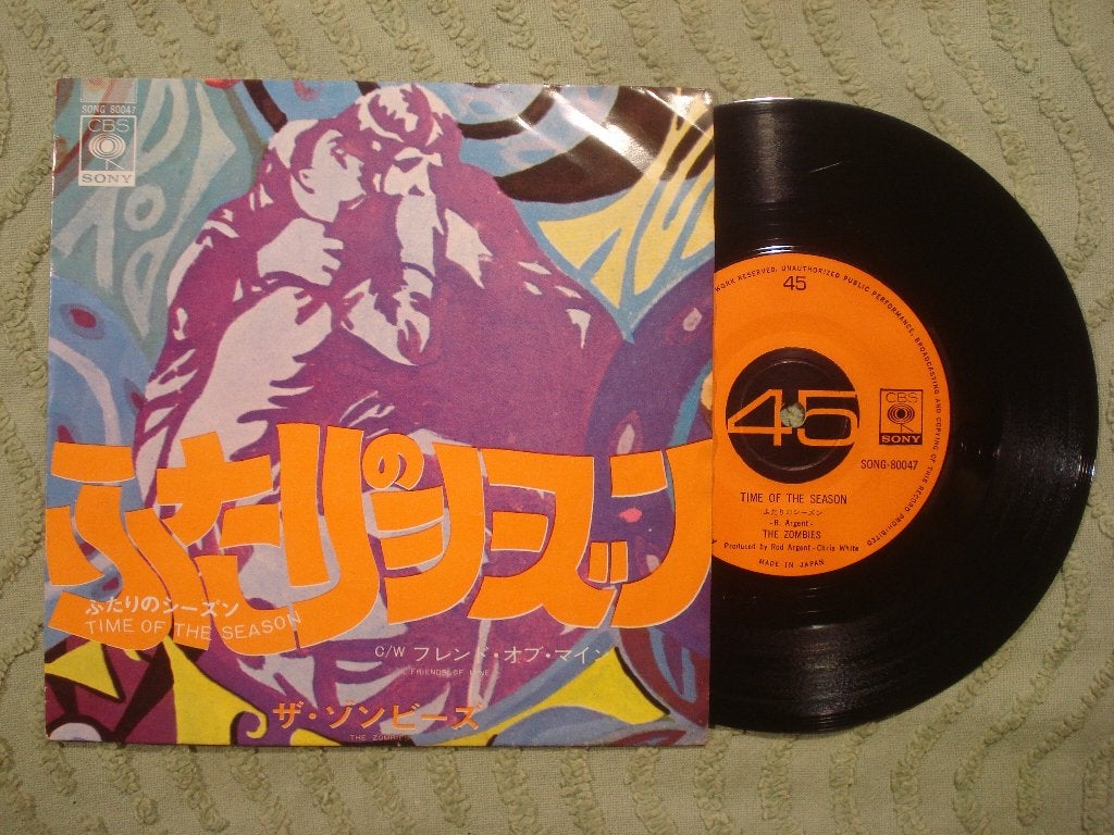 The Zombies 7" Vinyl Single: ‘Time of the season’ (Japan), Cd's en Dvd's, Vinyl Singles, Gebruikt, Pop, Ophalen of Verzenden