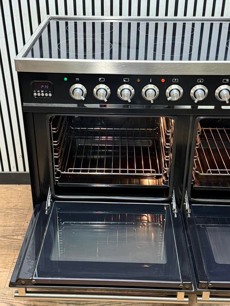 Luxe Boretti Fornuis INDUCTIE Zwart hoogglans 6 zones 100 cm, Witgoed en Apparatuur, Fornuizen, Fornello Esperta, Ophalen of Verzenden