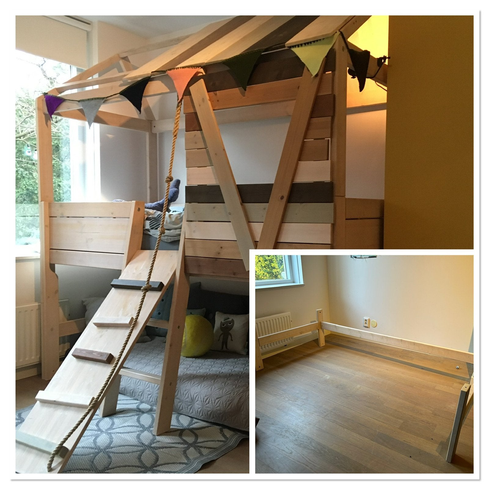 Lifetime boomhutbed halfhoogslaper, Ophalen, Gebruikt, Hoogslaper