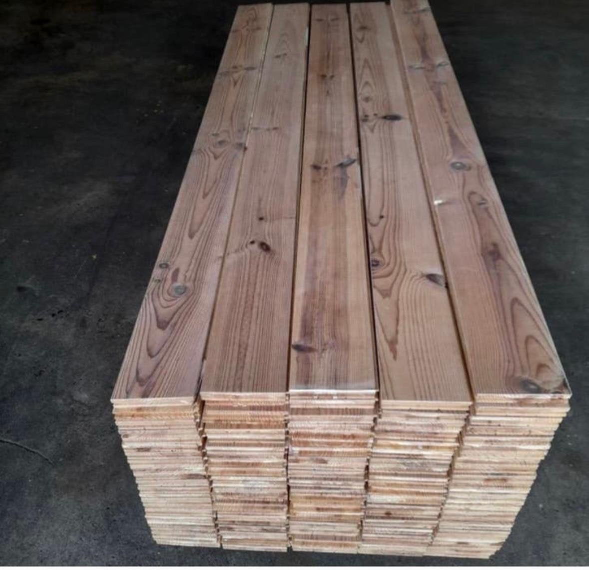 Grenen vloerdelen, Doe-het-zelf en Verbouw, Hout en Planken, Minder dan 25 mm, Grenen, Ophalen of Verzenden, Zo goed als nieuw