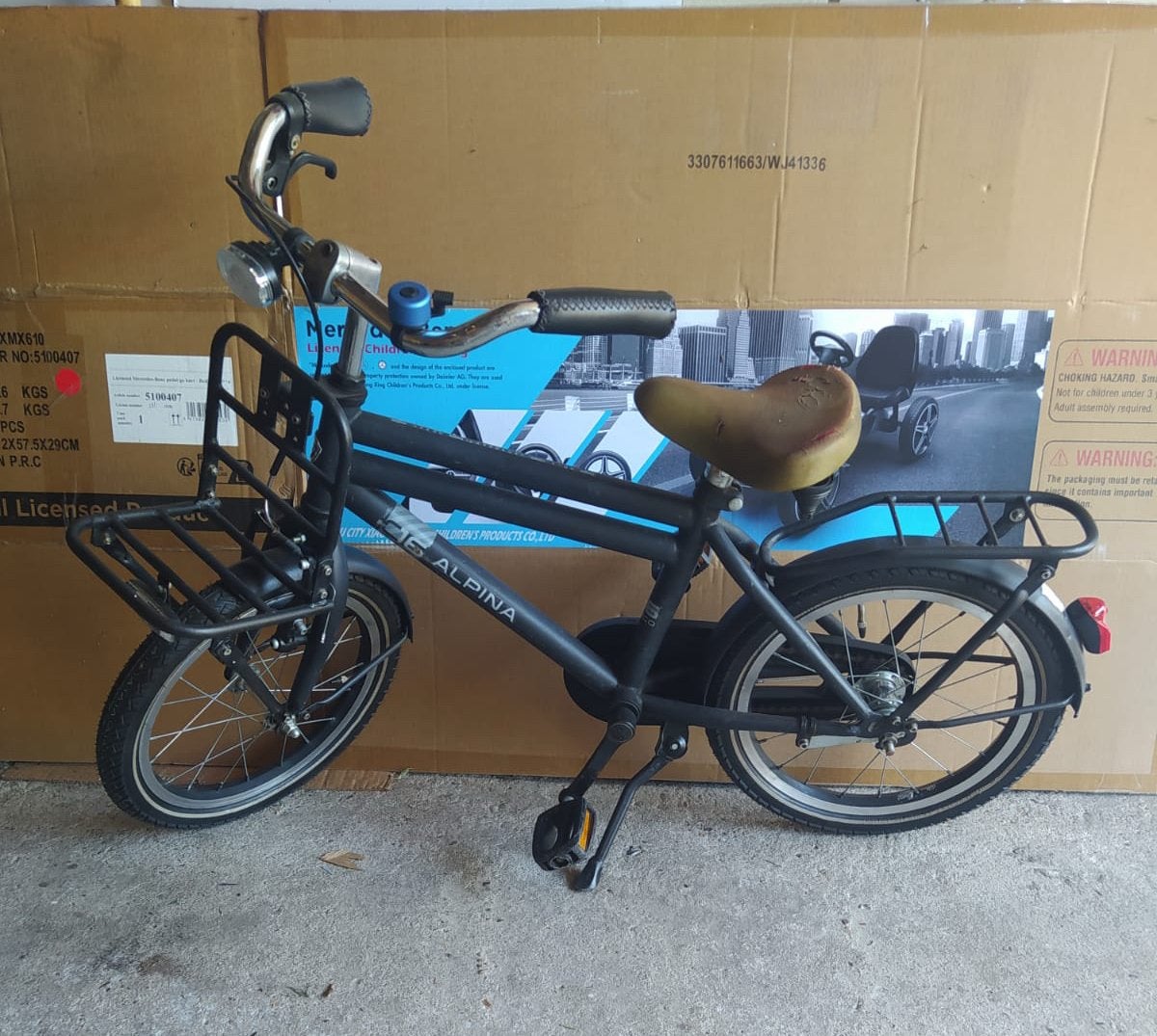 Alpina jongensfiets 16 inch, Ophalen, Gebruikt, 16 tot 20 inch