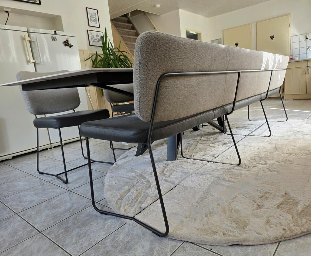 Bert Plantagie design eettafel Stella + Kiko stoelen en bank, Ophalen of Verzenden, Nieuw, Leer