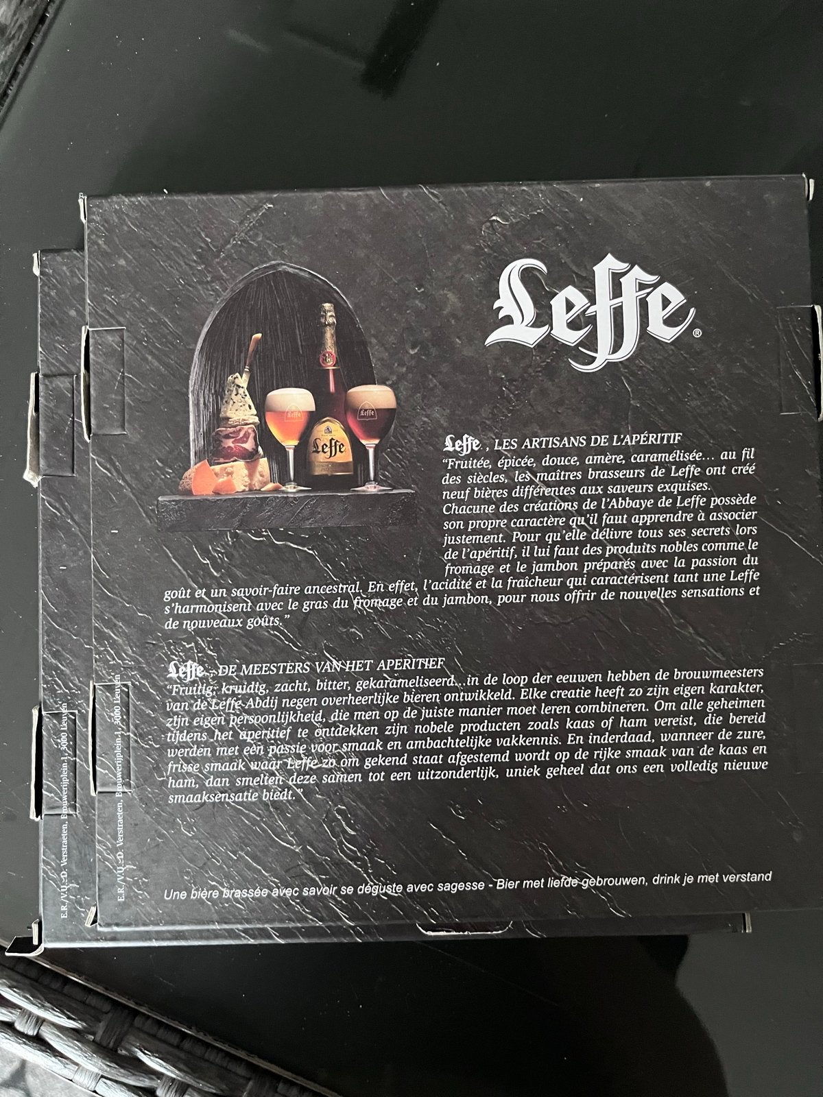 2 Leffe Leisteen Aperitief Plankjes, Ophalen, Snij-/serveerplank, Nieuw, Zwart