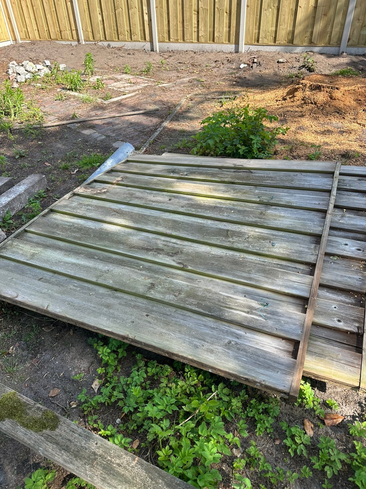 4 meter - Schutting - zie foto met betonpalen, Ophalen, Gebruikt, 2 meter of meer, 3 tot 6 meter
