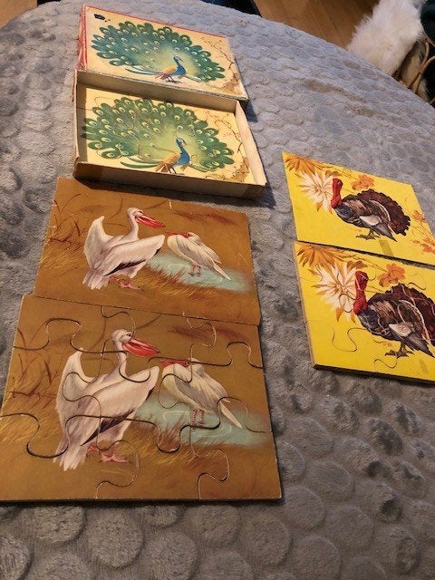 Retro puzzel, Chinese makelij 3 puzzels aanwezig, Ophalen of Verzenden, 10 tot 50 stukjes, Gebruikt, 2 tot 4 jaar