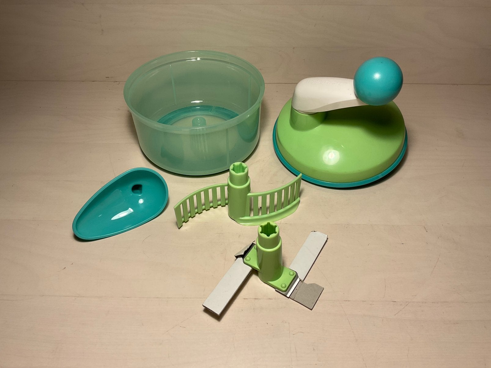 Tupperware Quick Chef als nieuw groen blauw, Ophalen of Verzenden, Zo goed als nieuw, Blauw, Overige typen