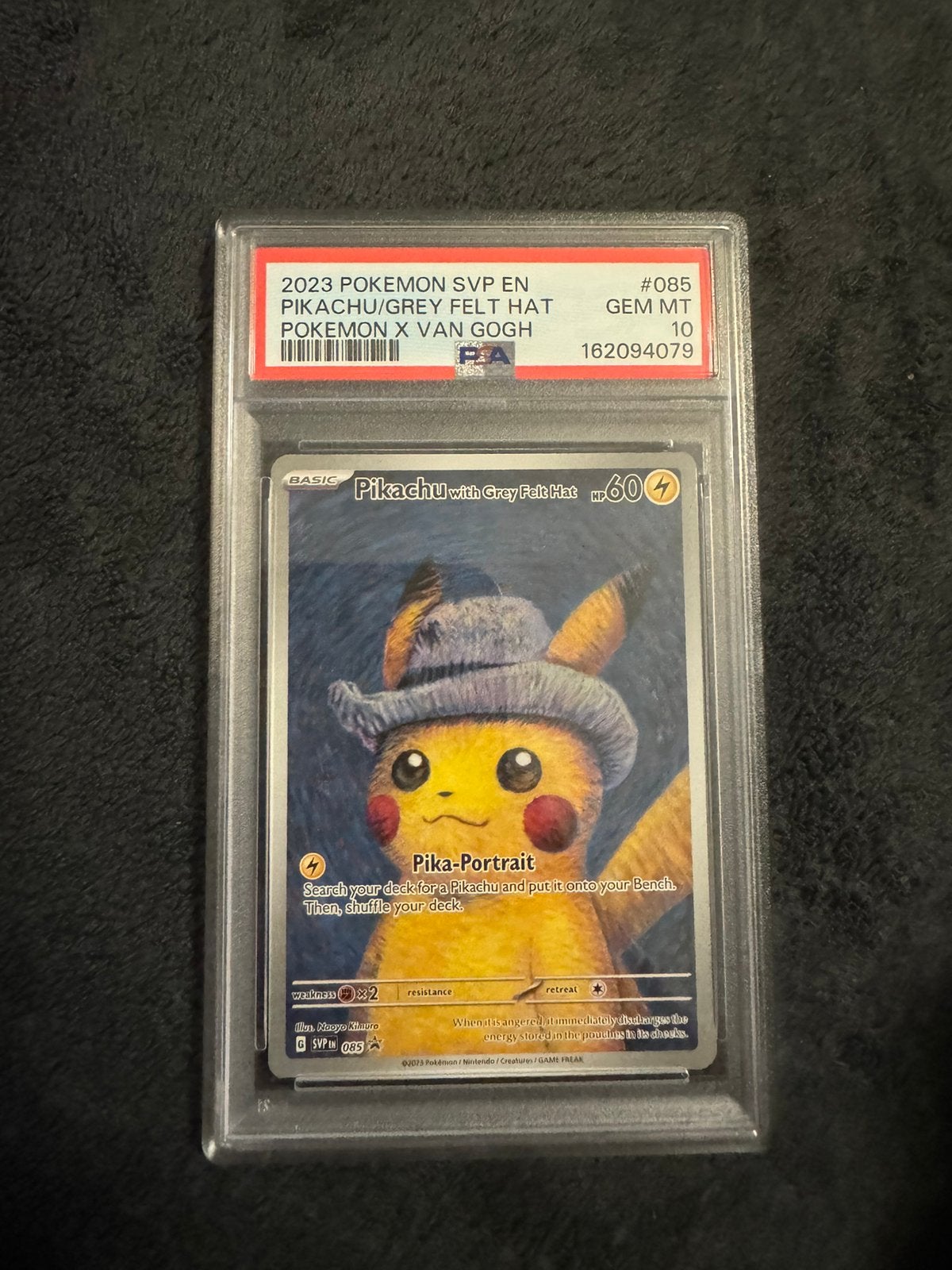 Pikachu van gogh Psa 10, Hobby en Vrije tijd, Verzamelkaartspellen | Pokémon, Ophalen of Verzenden, Zo goed als nieuw, Losse kaart