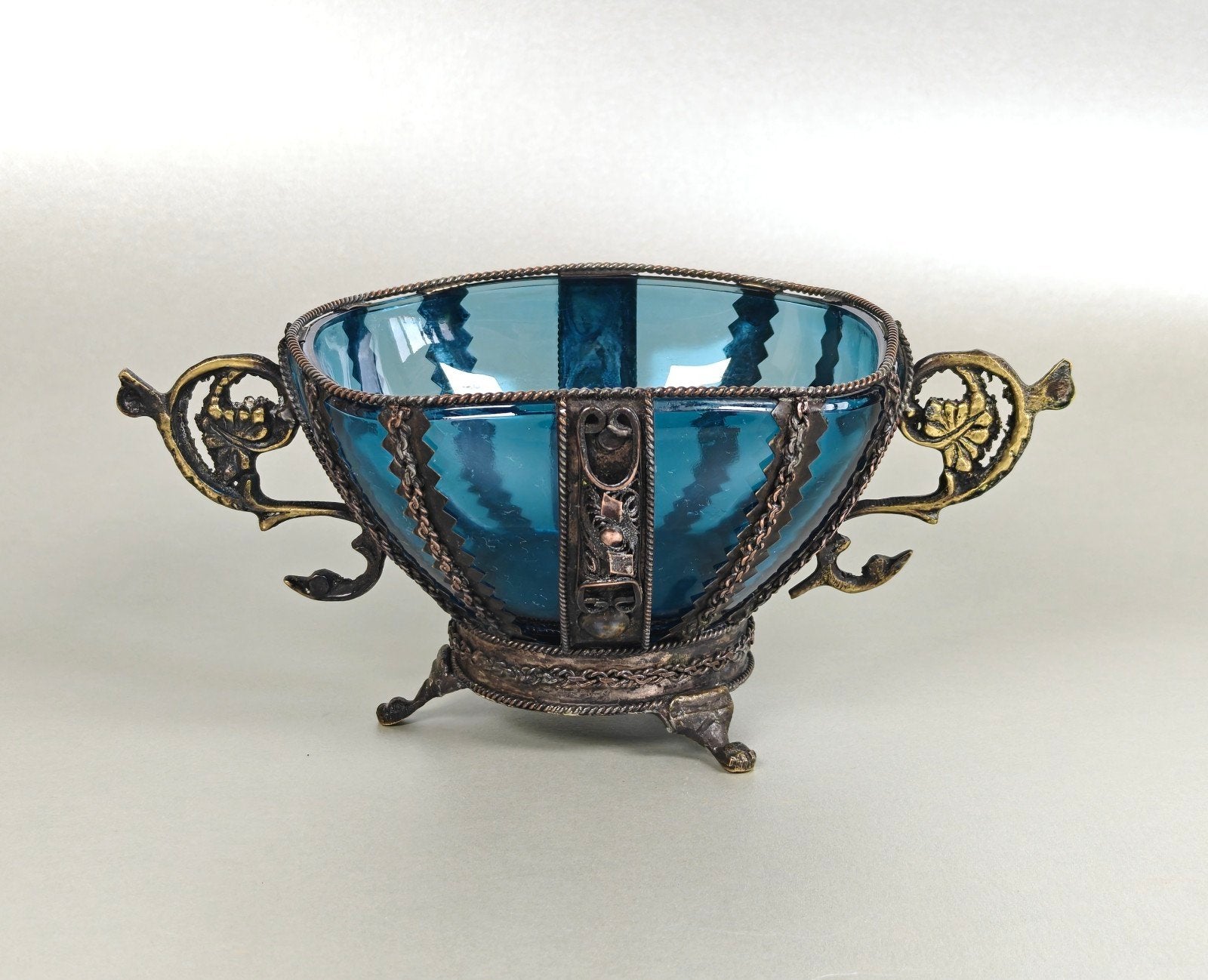Antieke suikerpot met filigraan werk., Ophalen of Verzenden