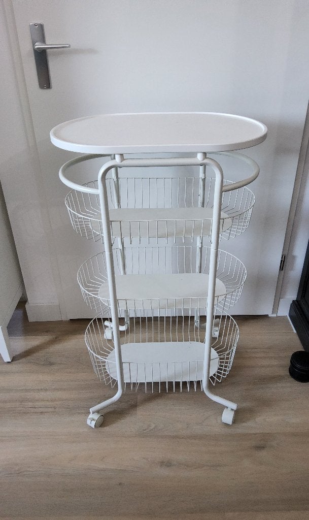 IKEA SPRUTT Trolley / Roltafel - Wit - In Nette Staat!, Ophalen, Zo goed als nieuw