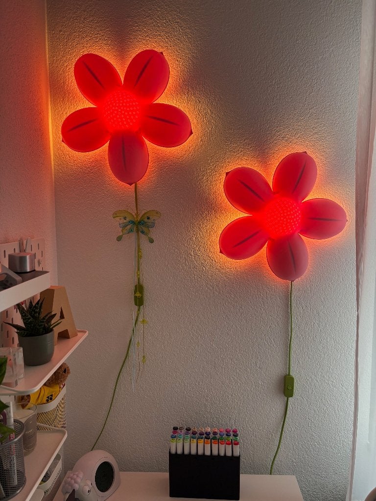 IKEA Smila Blomma wandlamp (2 stuks), Ophalen, Zo goed als nieuw, Roze, IKEA