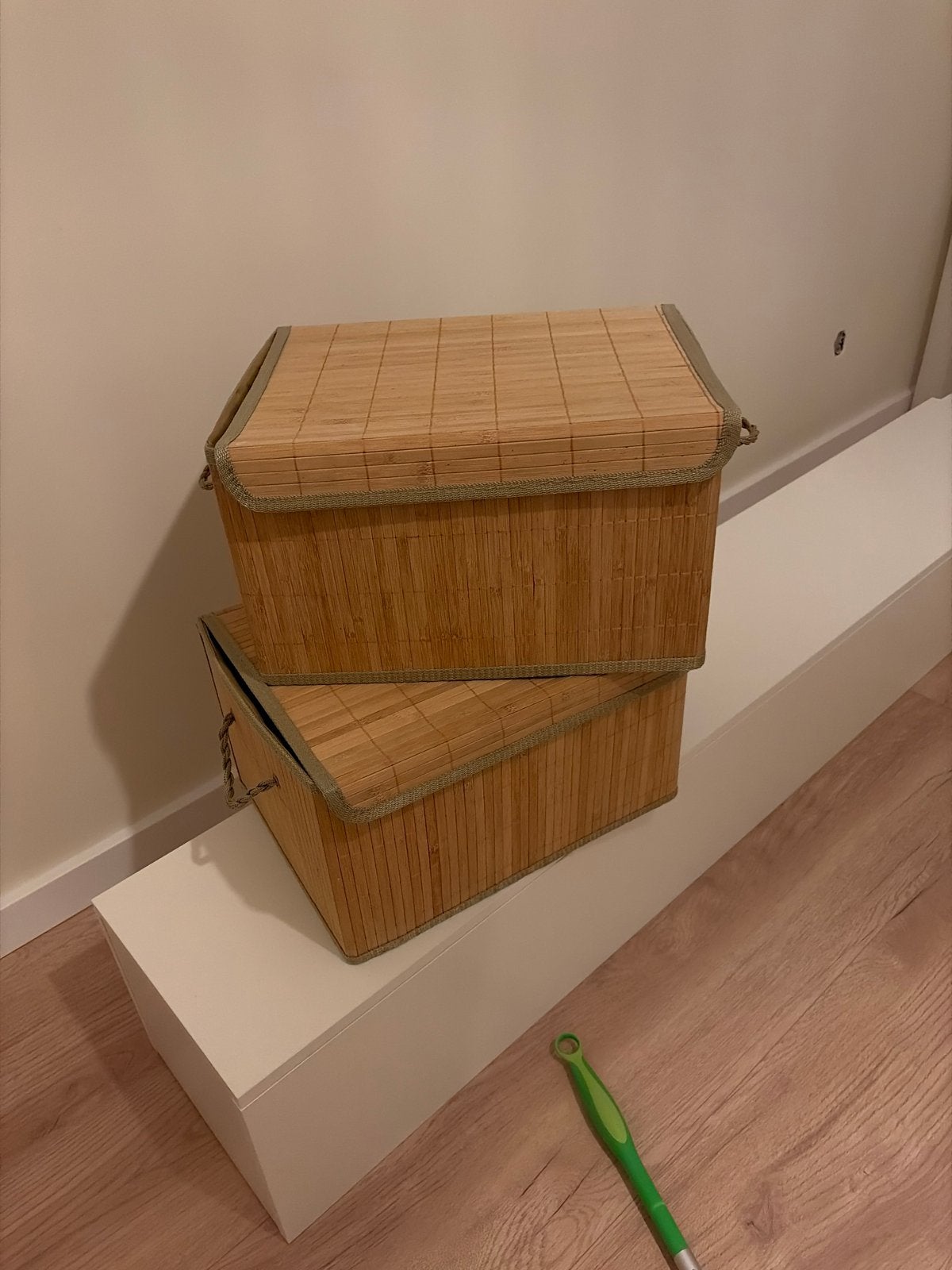 1 bamboe opbergmand met deksel over, Ophalen, Minder dan 50 cm, Gebruikt, 5 – 50