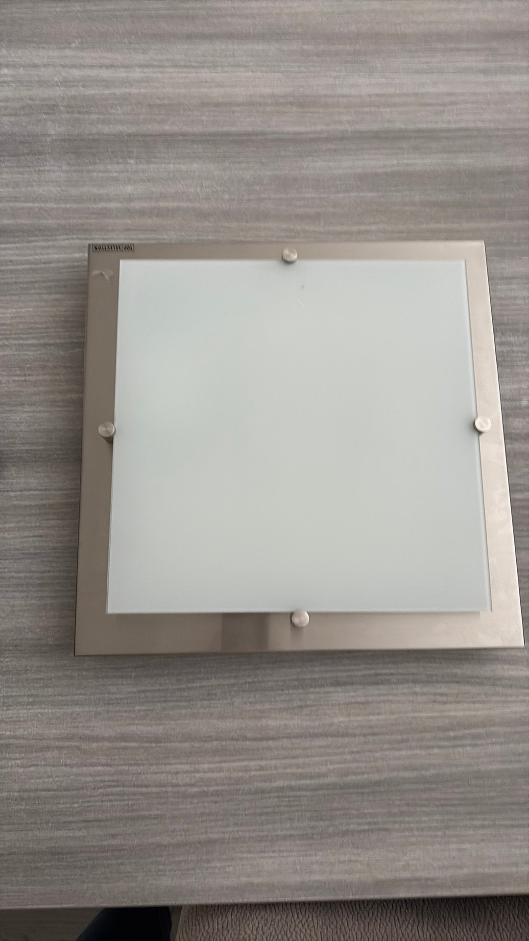 Plafondlamp rvs, Huis en Inrichting, Woonaccessoires | Spiegels, Ophalen, Minder dan 50 cm, Rond, Zo goed als nieuw