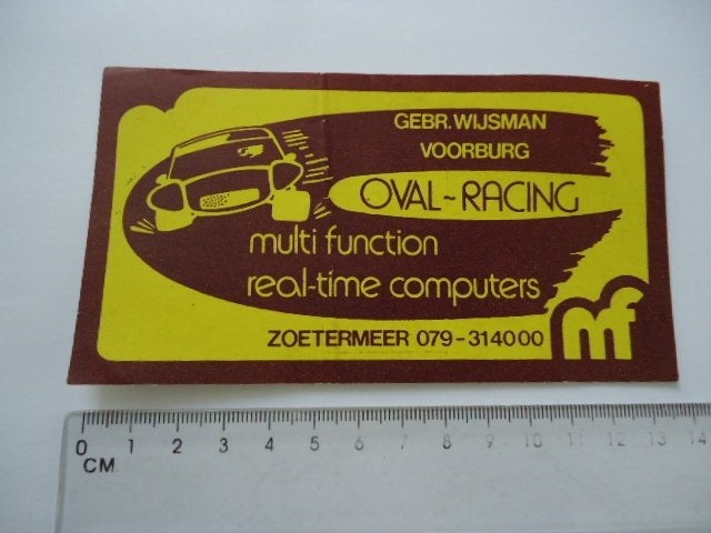 sticker OVAL RACING gebr WIJSMAN Voorburg Zoetermeer auto, Verzamelen, Verzenden, Zo goed als nieuw