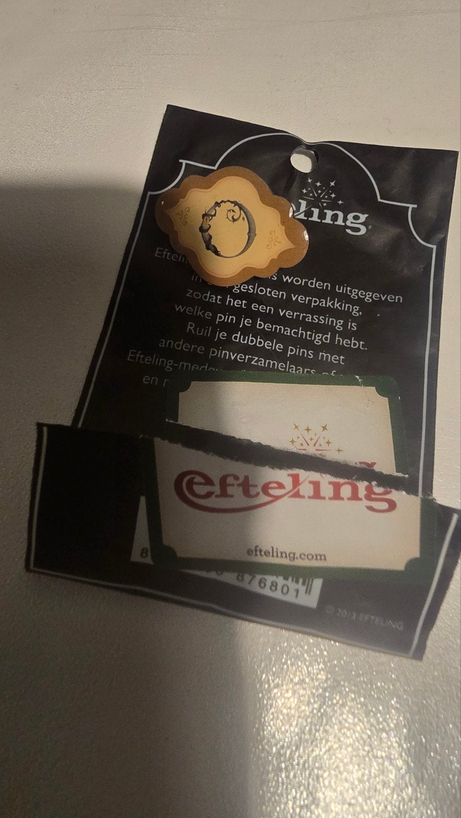 Efteling pin, Ophalen of Verzenden, Zo goed als nieuw, Button of Speldje