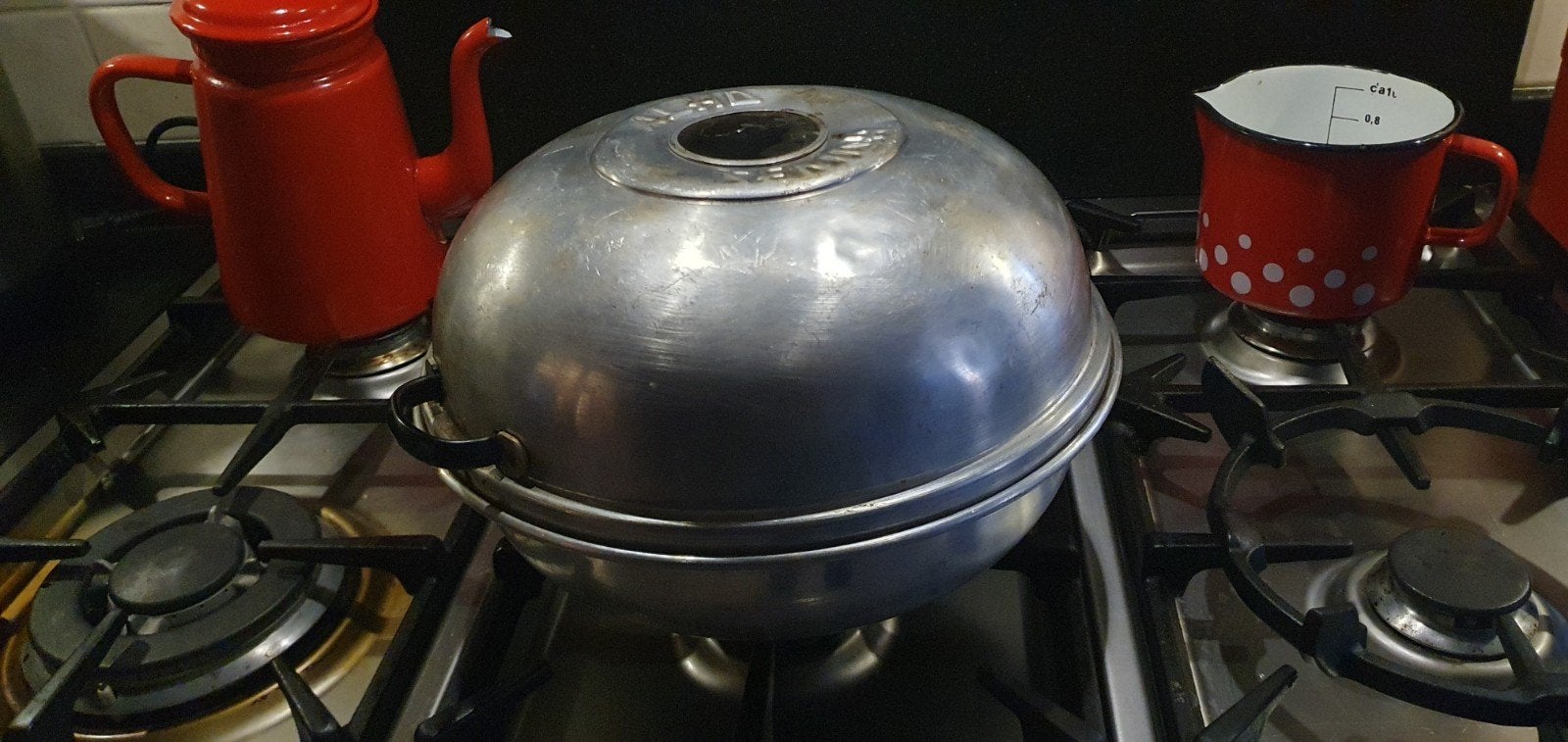Vintage Alho senior wonderpan met vlamverdeler, Ophalen of Verzenden