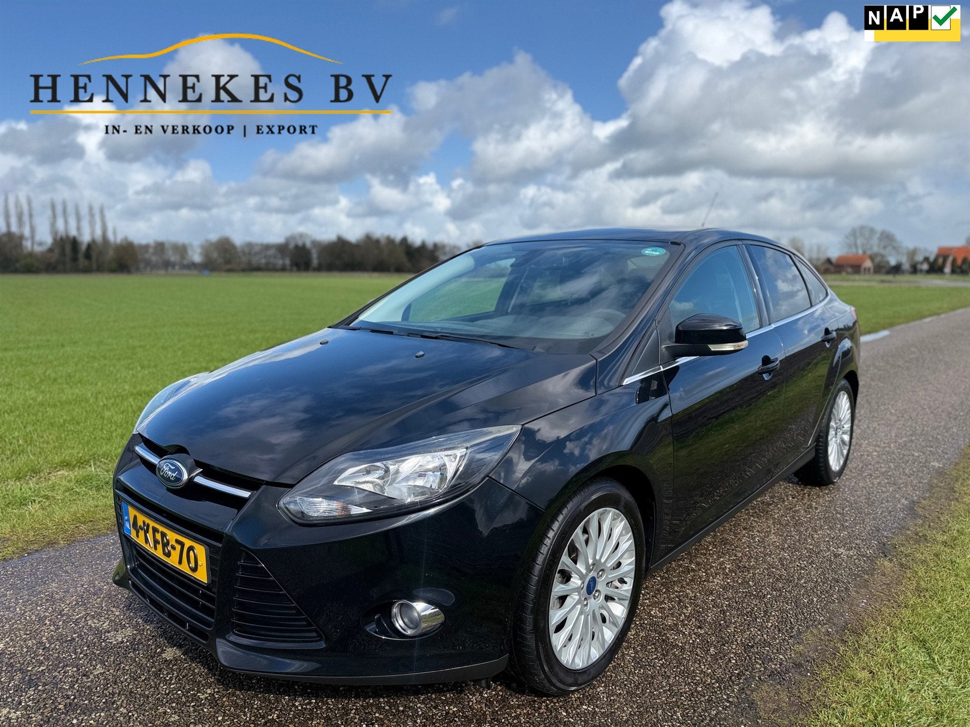 Ford Focus 1.0 EcoBoost Titanium NAP, Auto's, Euro 5, Gebruikt, Zwart, Zwart