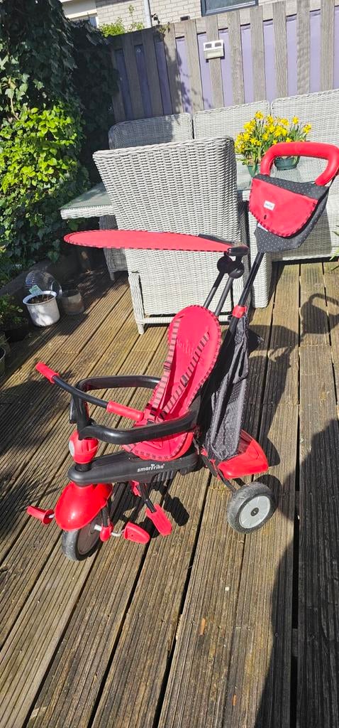 Smart Trike driewieler met duwstang en zonnekap, Fietsen en Brommers, Fietsen | Driewielers, Ophalen, Gebruikt, Smart Trike, Verstelbare zitting