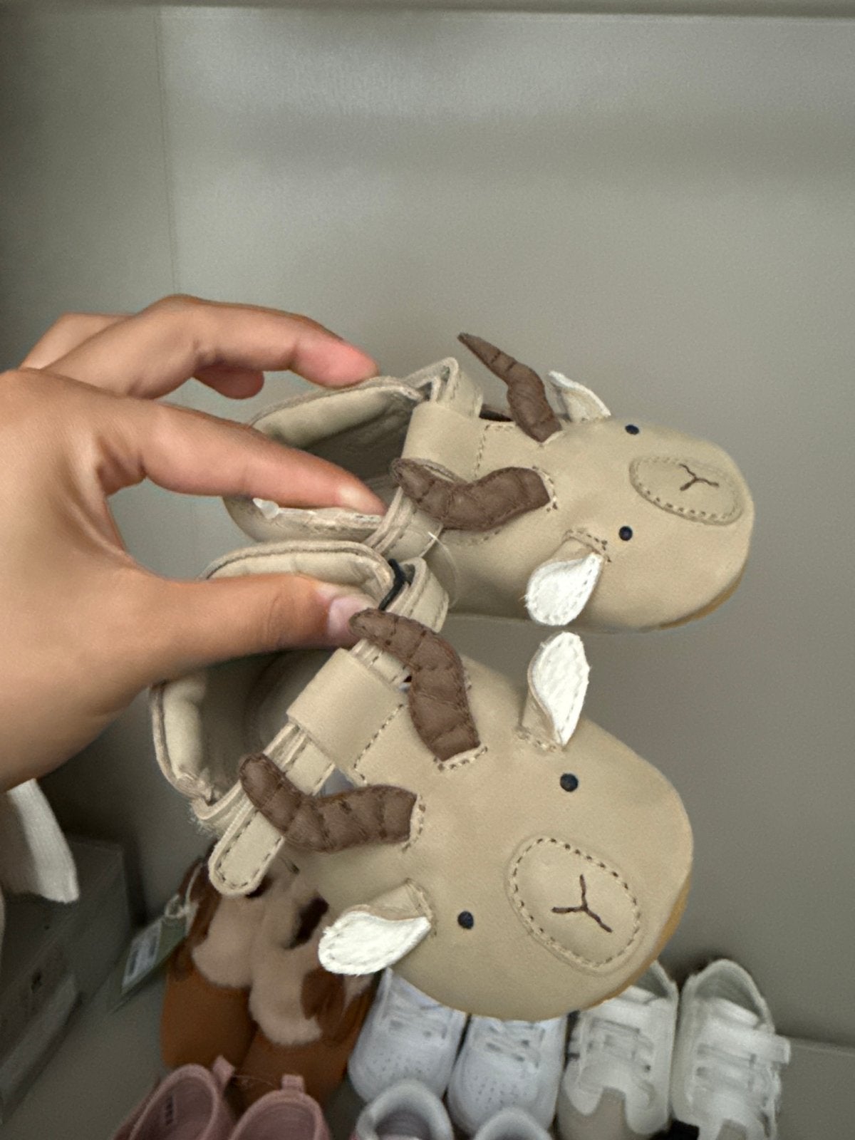 Donsje Amsterdam babyschoentjes geitje, Kinderen en Baby's, Ophalen, Nieuw, Jongen of Meisje, Schoenen