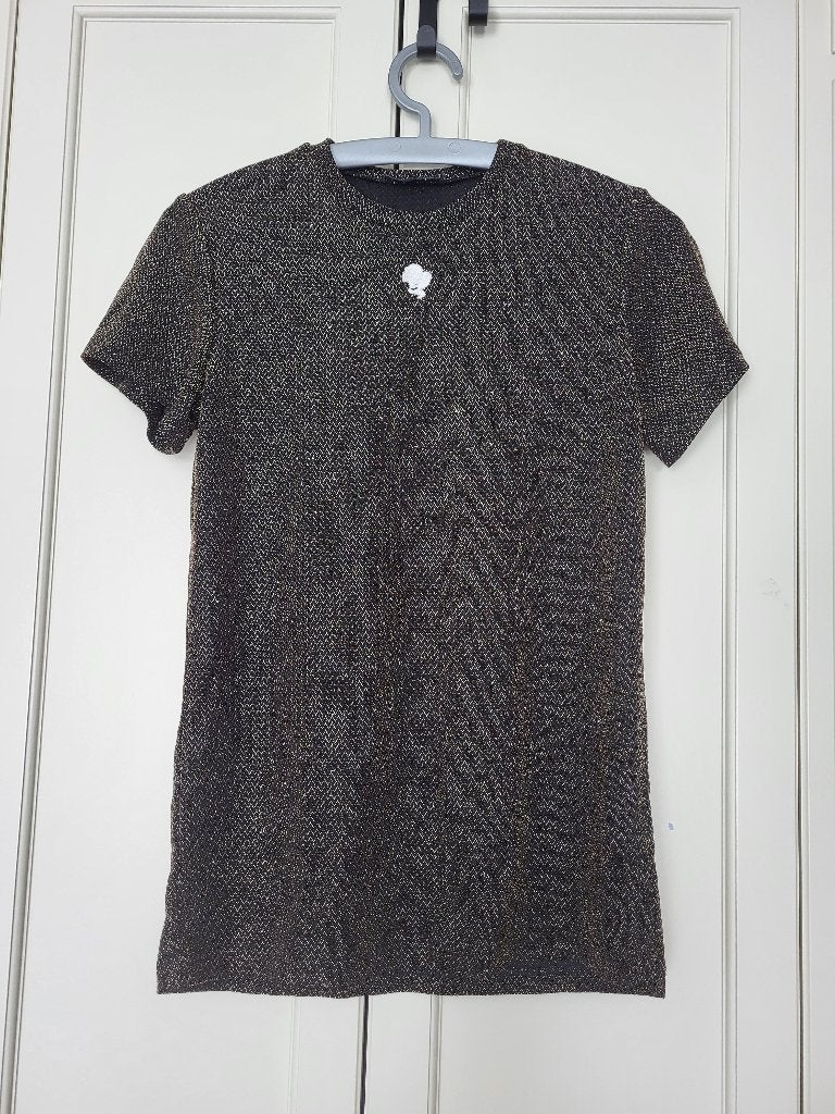 Reinders shirt, zwart, goud, glitterdraad, maat S, Reinders, Zwart, Ophalen of Verzenden, Zo goed als nieuw