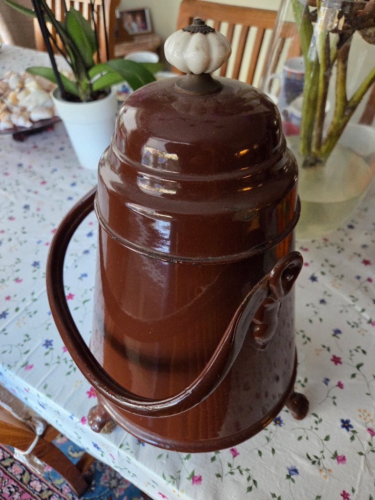 Oude Emaille Kolenkit/ Doofpot, Antiek en Kunst, Ophalen of Verzenden