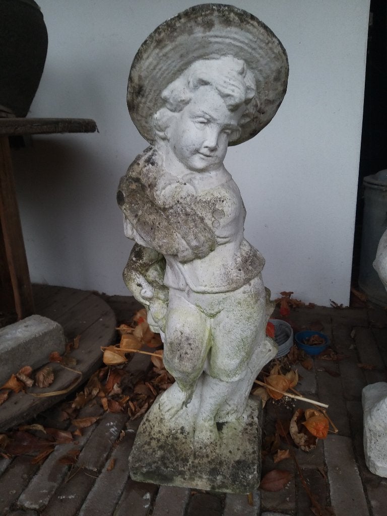 betonnen brocante beeld, Ophalen