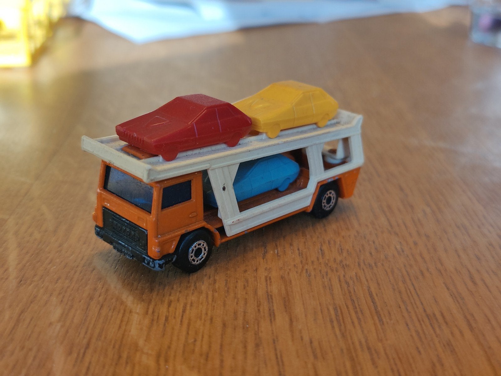 Matchbox Car Transporter ORANJE, Ophalen, Zo goed als nieuw, Bus of Vrachtwagen