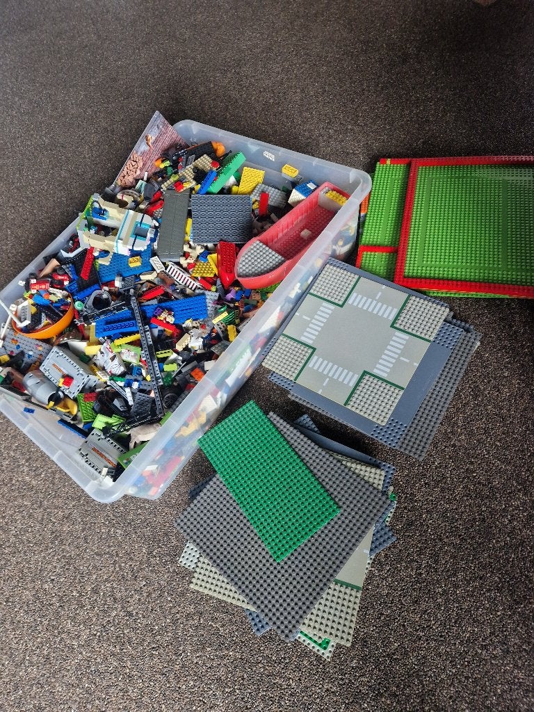 Grote bak met lego, Kinderen en Baby's, Ophalen, Zo goed als nieuw, Losse stenen, Lego
