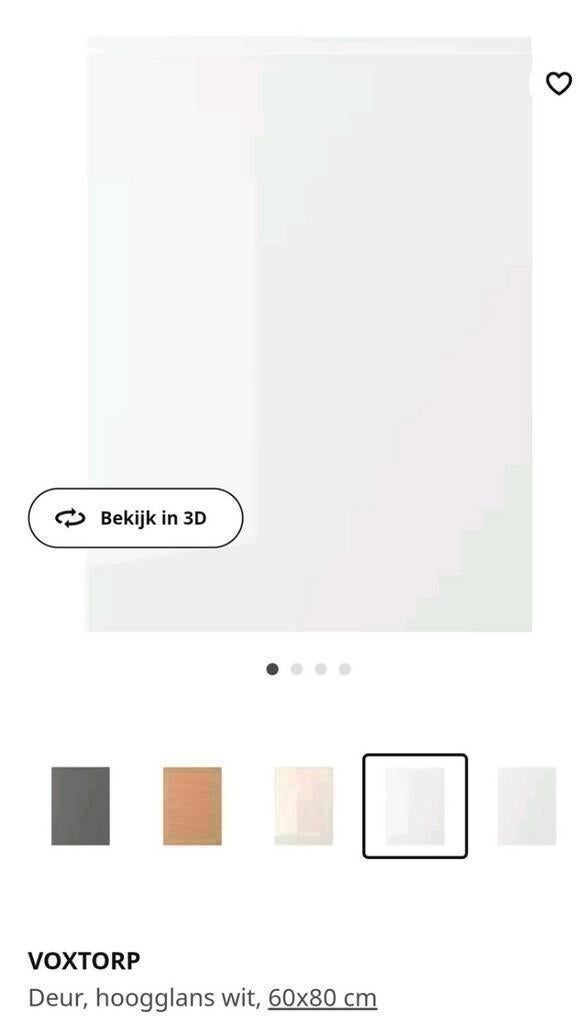 Deurtjes Ringhult, Voxtorp , Upplov Ikea, Huis en Inrichting, Ophalen, Wit, 50 tot 100 cm, Zo goed als nieuw